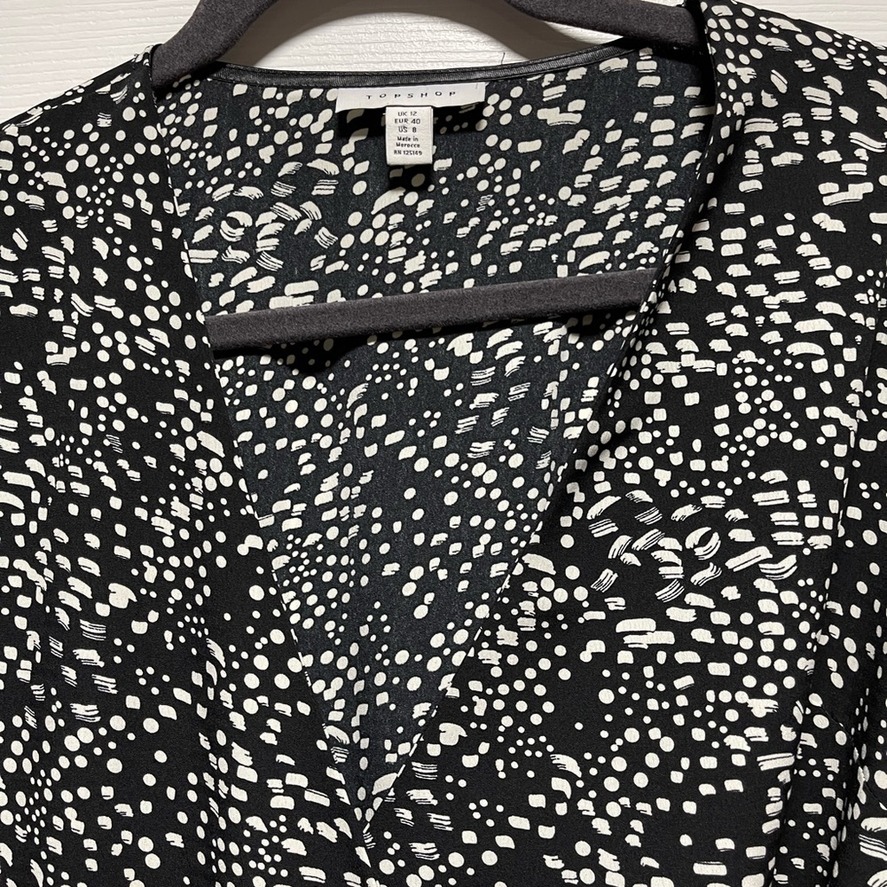 Topshop tie front dress